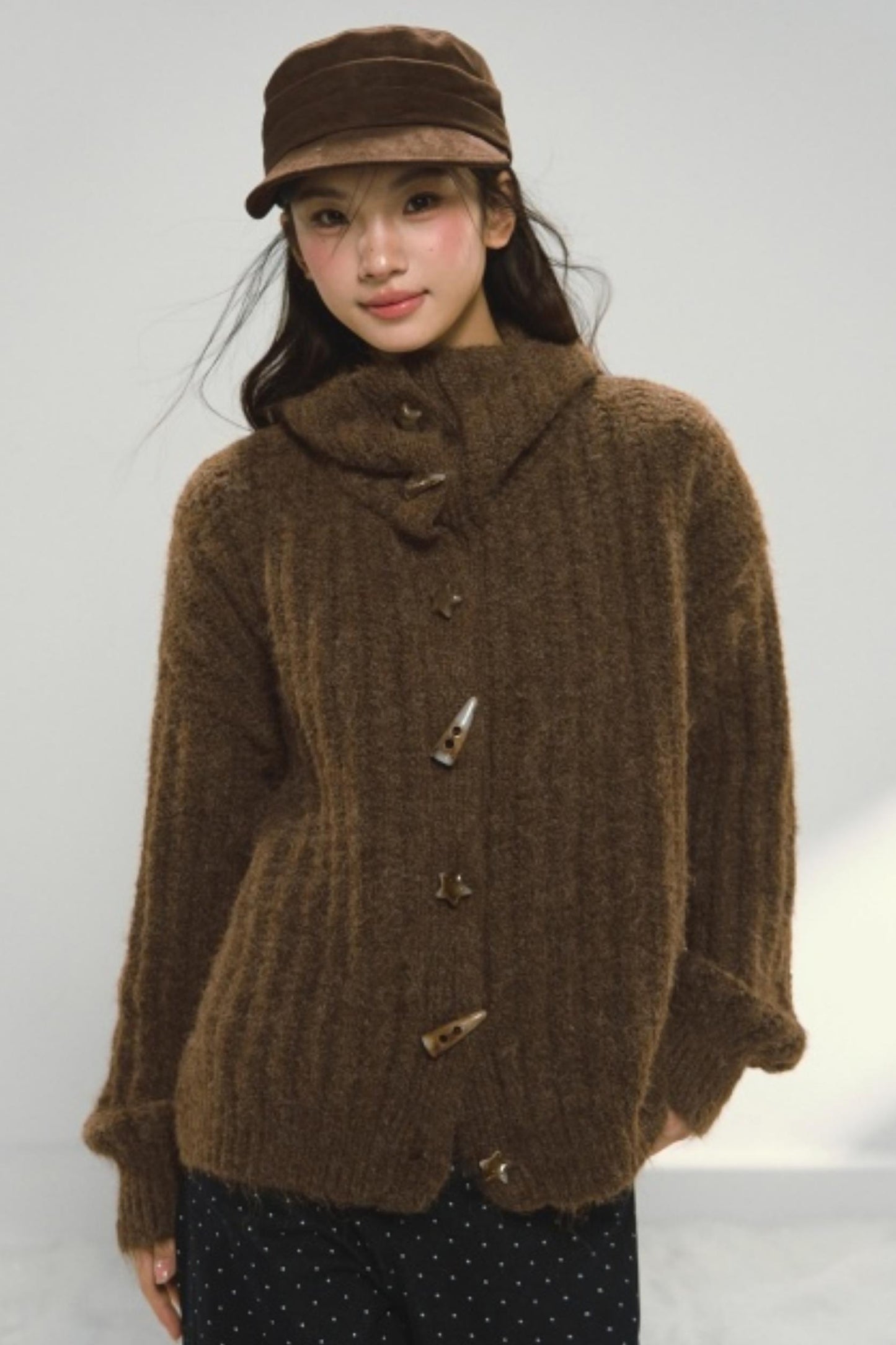 Oatmeal Toggle Knit Cardigan