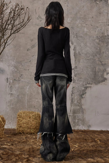 Vintage Punk Bootcut Jeans