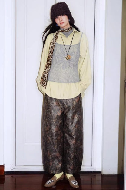 Solid Color Embroidery Vest Top