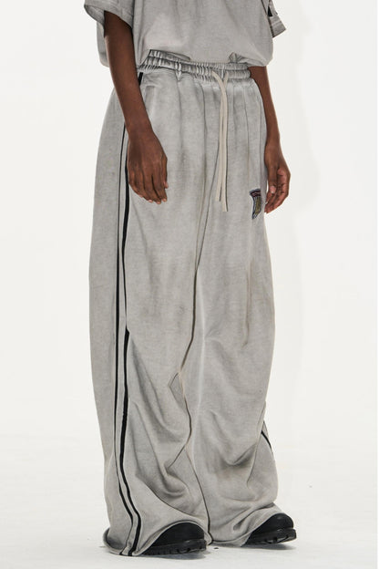 Sport Badge Cotton Pleat Pants