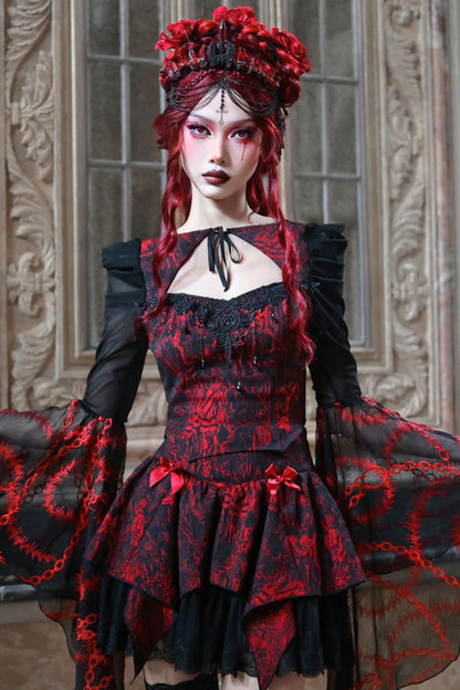 Halloween Gothic Puffy Lace Skirt