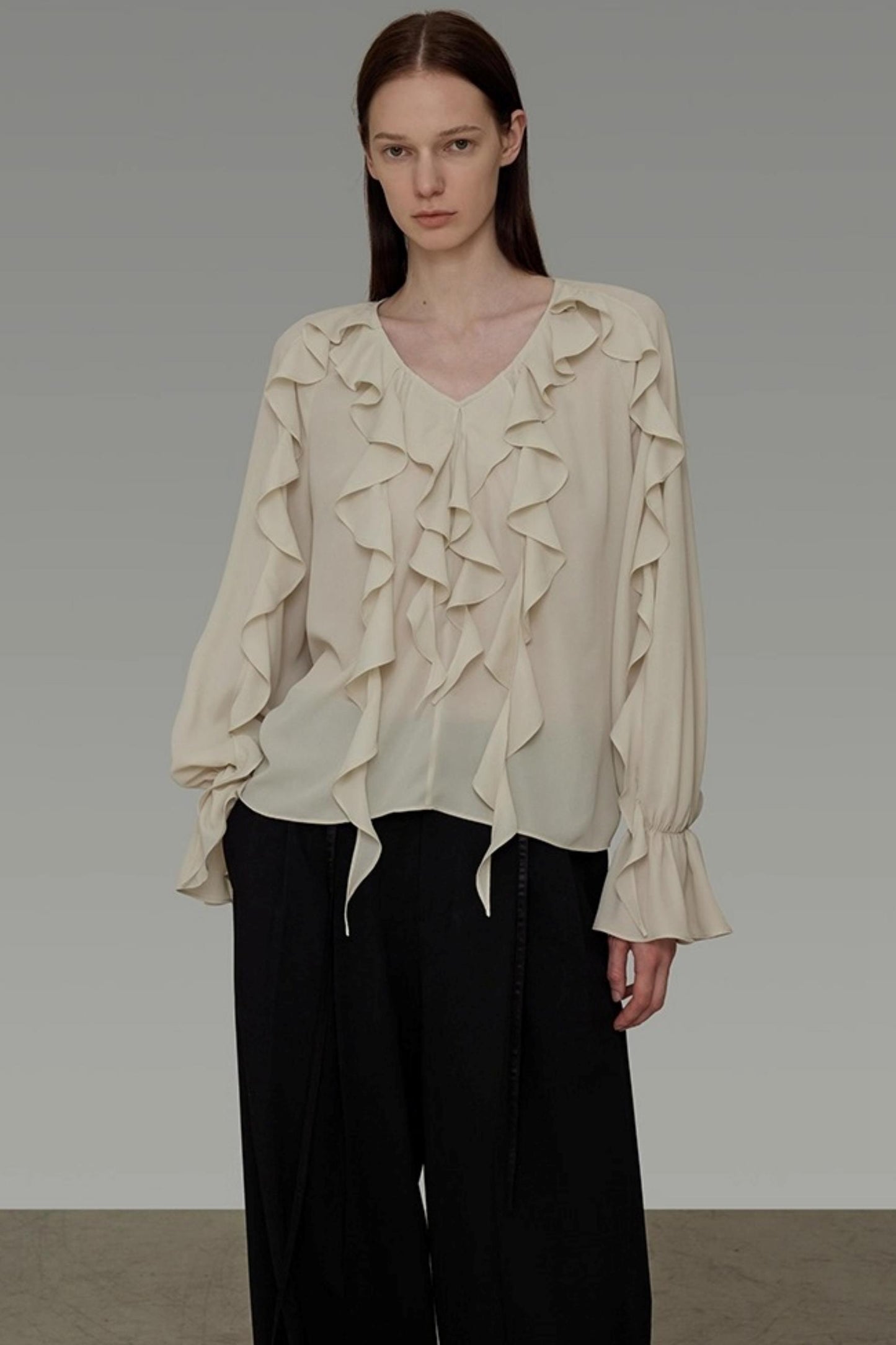 Loose Fit V-Neck Shirt