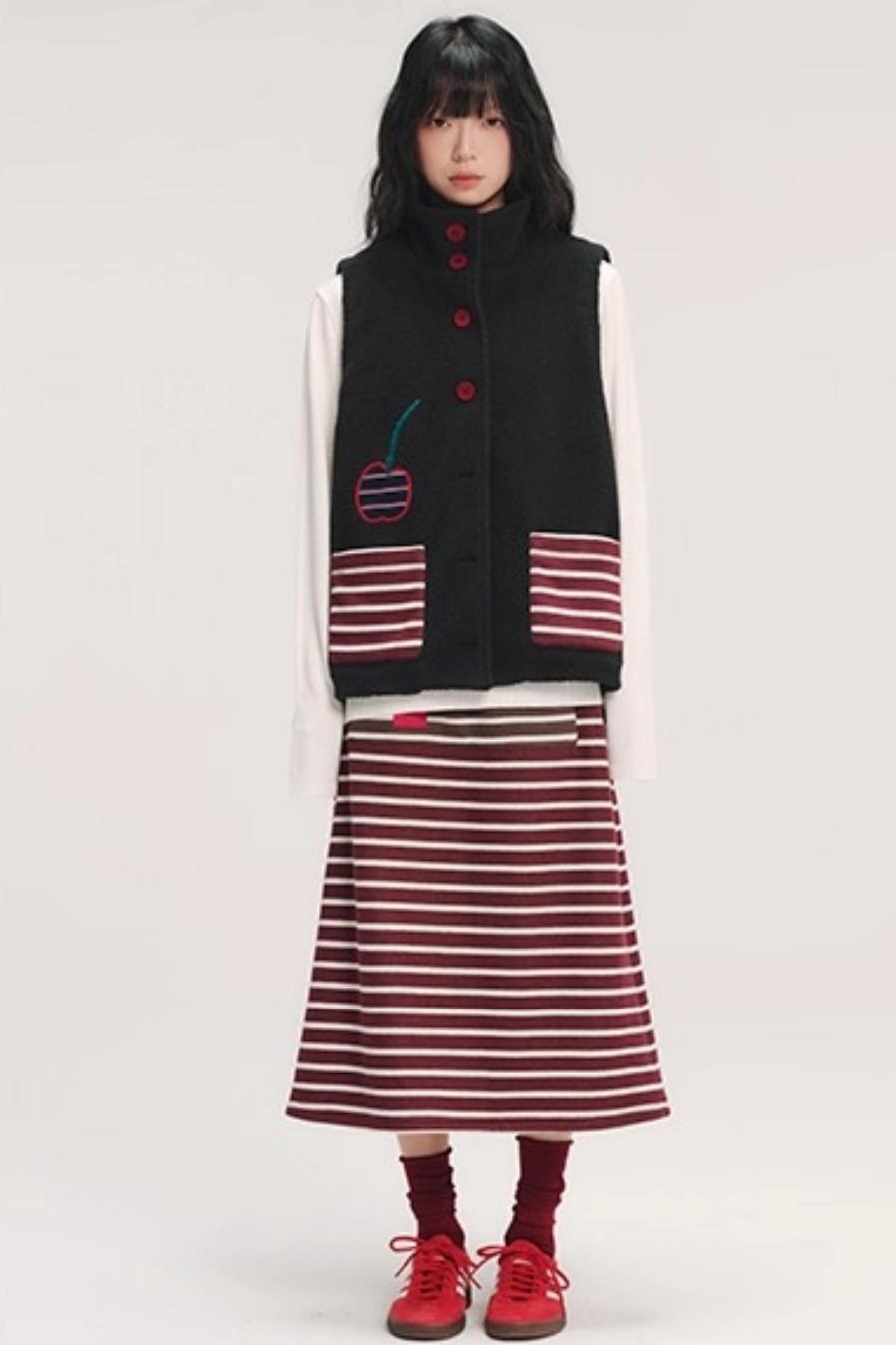 Colorful 3D Embroidery Skirt