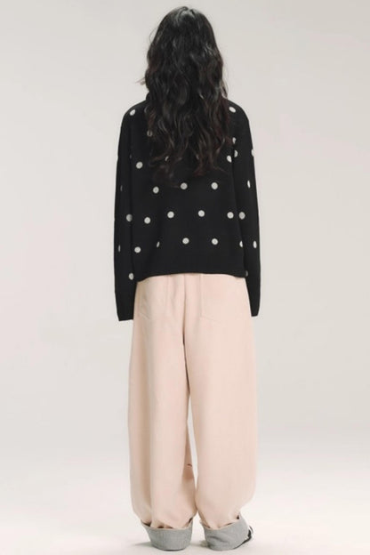 Colorful House Hooded Knit Sweater