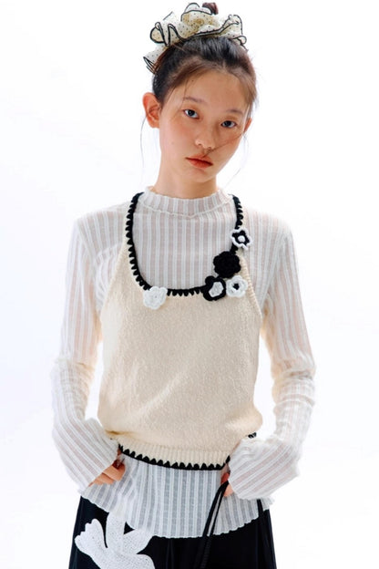 Pounding Stamen Knitted Camisole Top