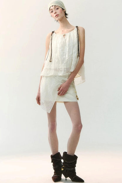 Ink Pearl Layered Skirt