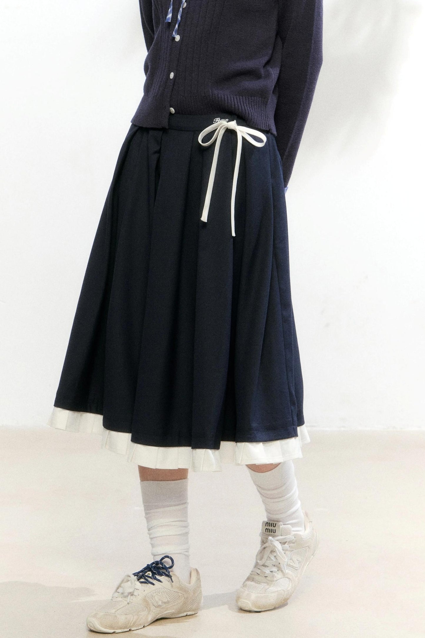 Autumn Pleated A-Line Skirt