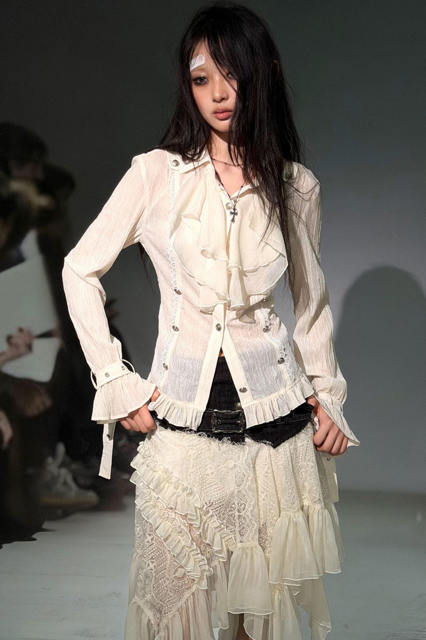 Undercurrent Romantic Ruffled Shirt