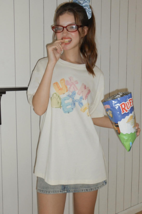 Retro Beige Graphic Tee