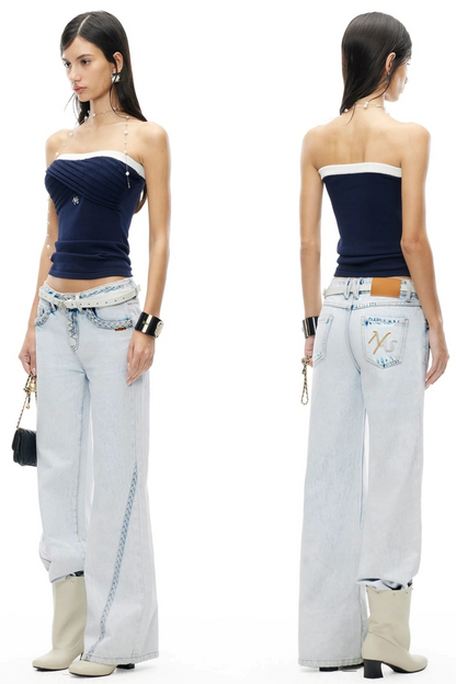 Heavy Washed Twill Jeans