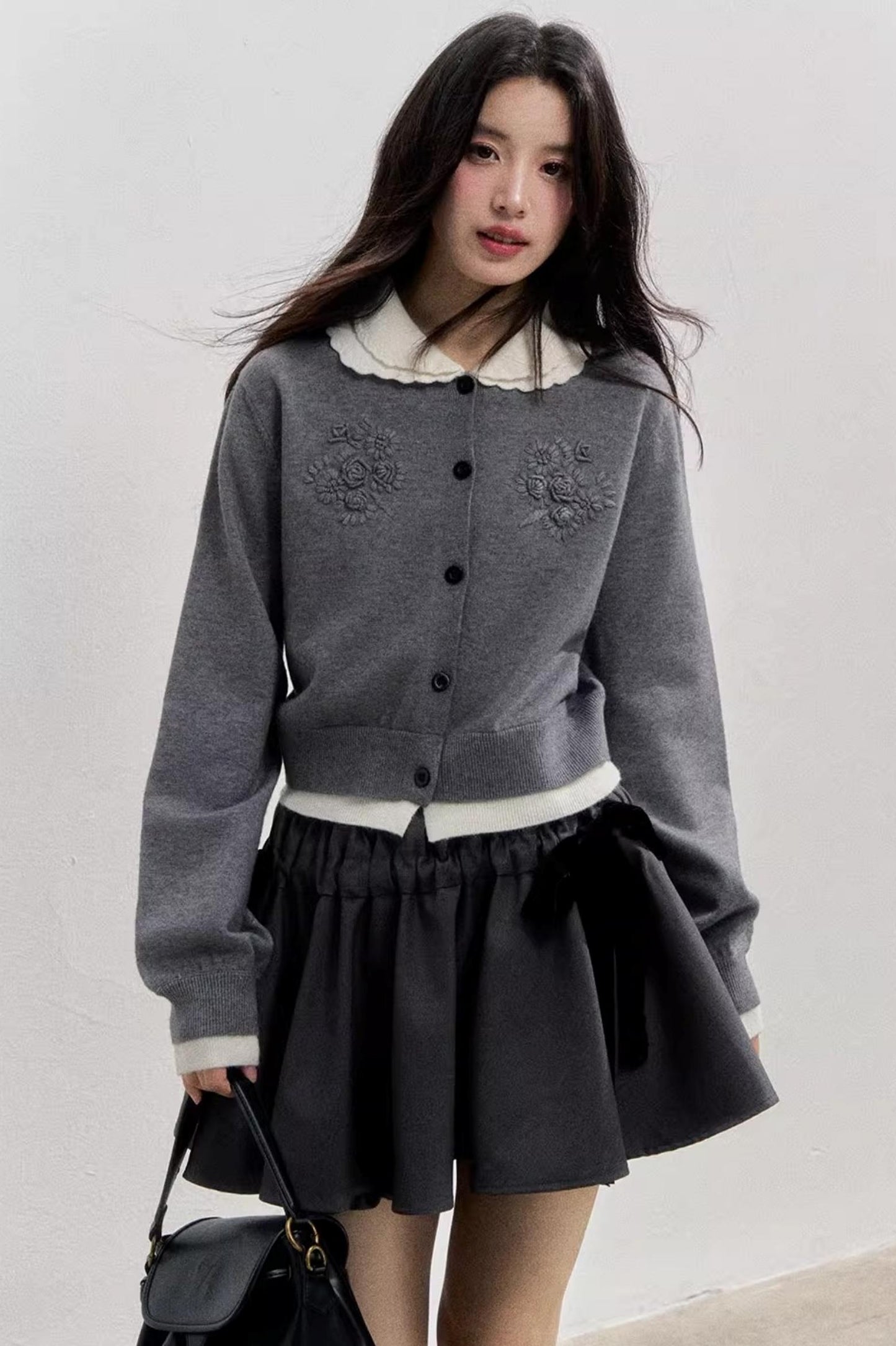 Sunset Rose Crochet Sweater