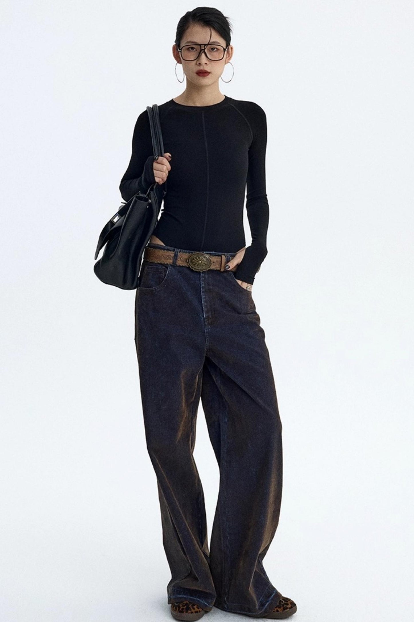 Distressed Velvet Winter Pants