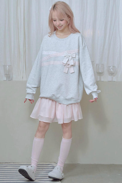 Pleated Lace Pink Skirt