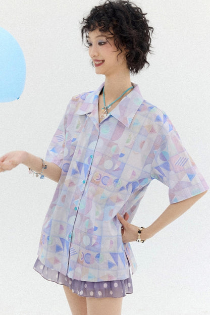 Summer Geometric Blouse