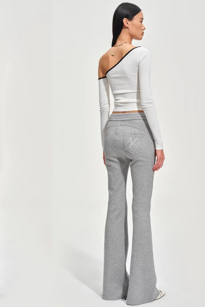 Sculpted Off-Shoulder Knit Top