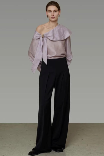 Asymmetrical Off-Shoulder Shirt