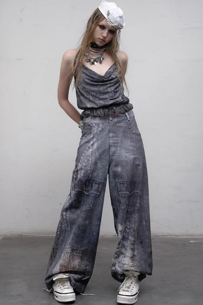 Punk Silhouette Strap Top