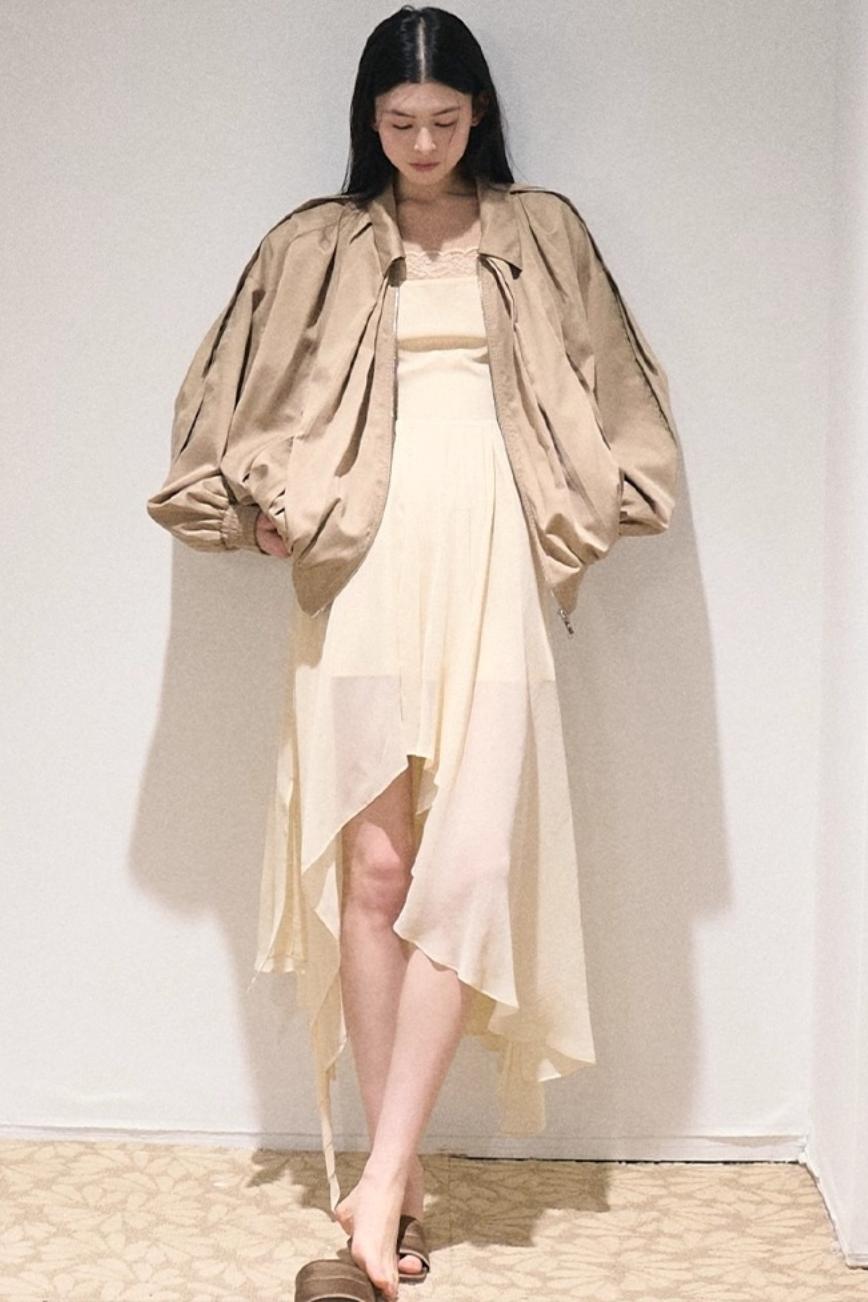 Dandelion Pleated Chiffon Slip Maxi Dress