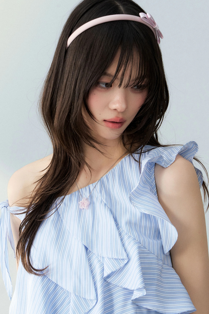 Butterfly Asymmetrical Off-Shoulder Top