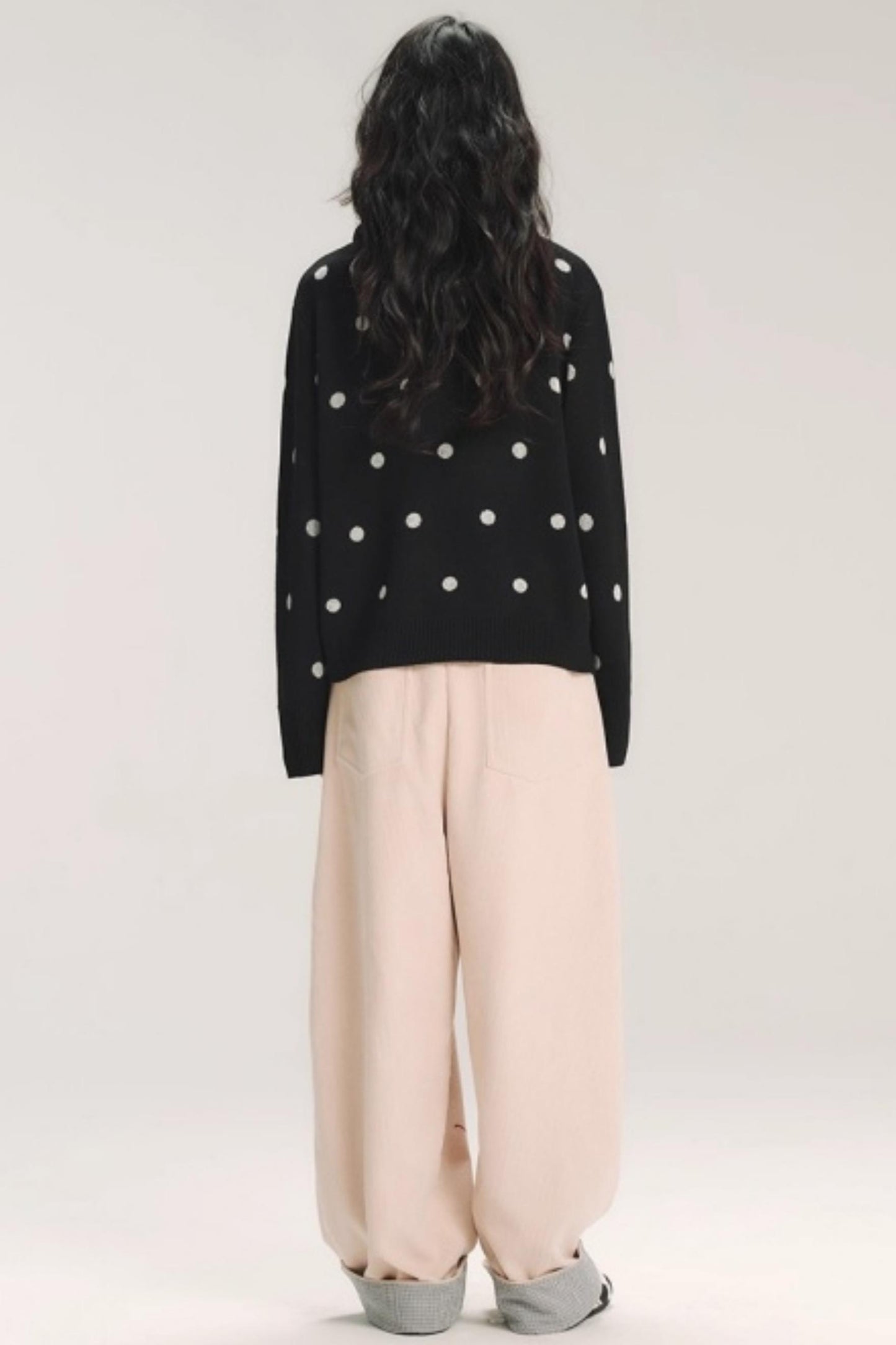 Hand-Painted Plaid Corduroy Pants