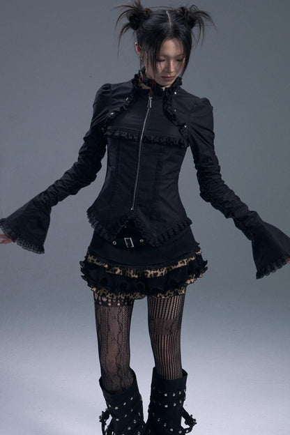 Gothic Vintage Lace Bell Sleeves Top