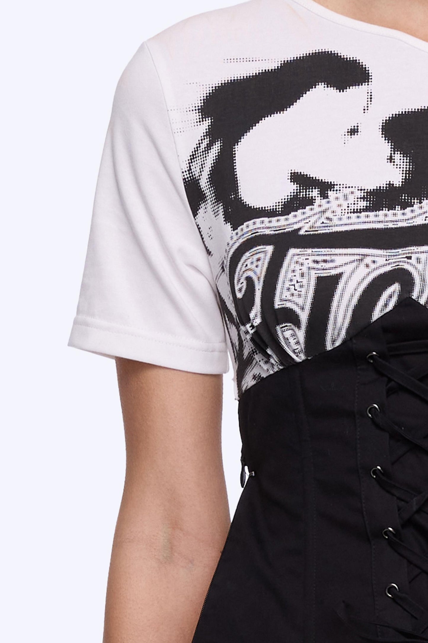 Contrast Tie-Waist Tee