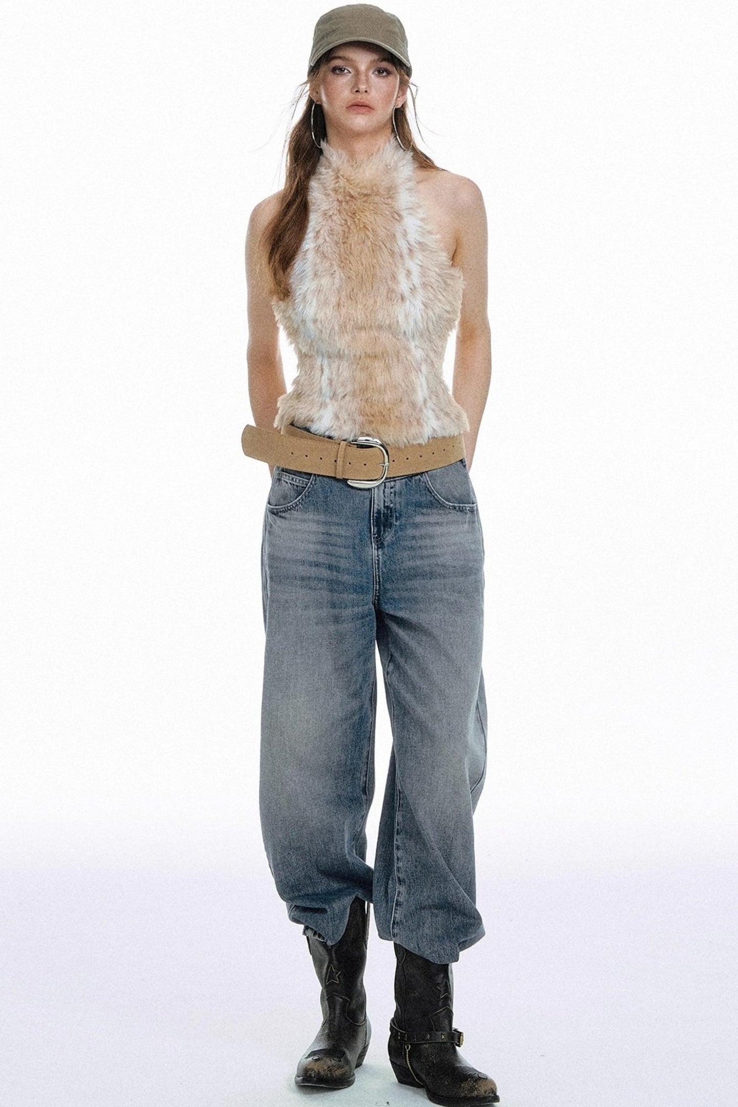 Leopard Print Faux Fur Vest