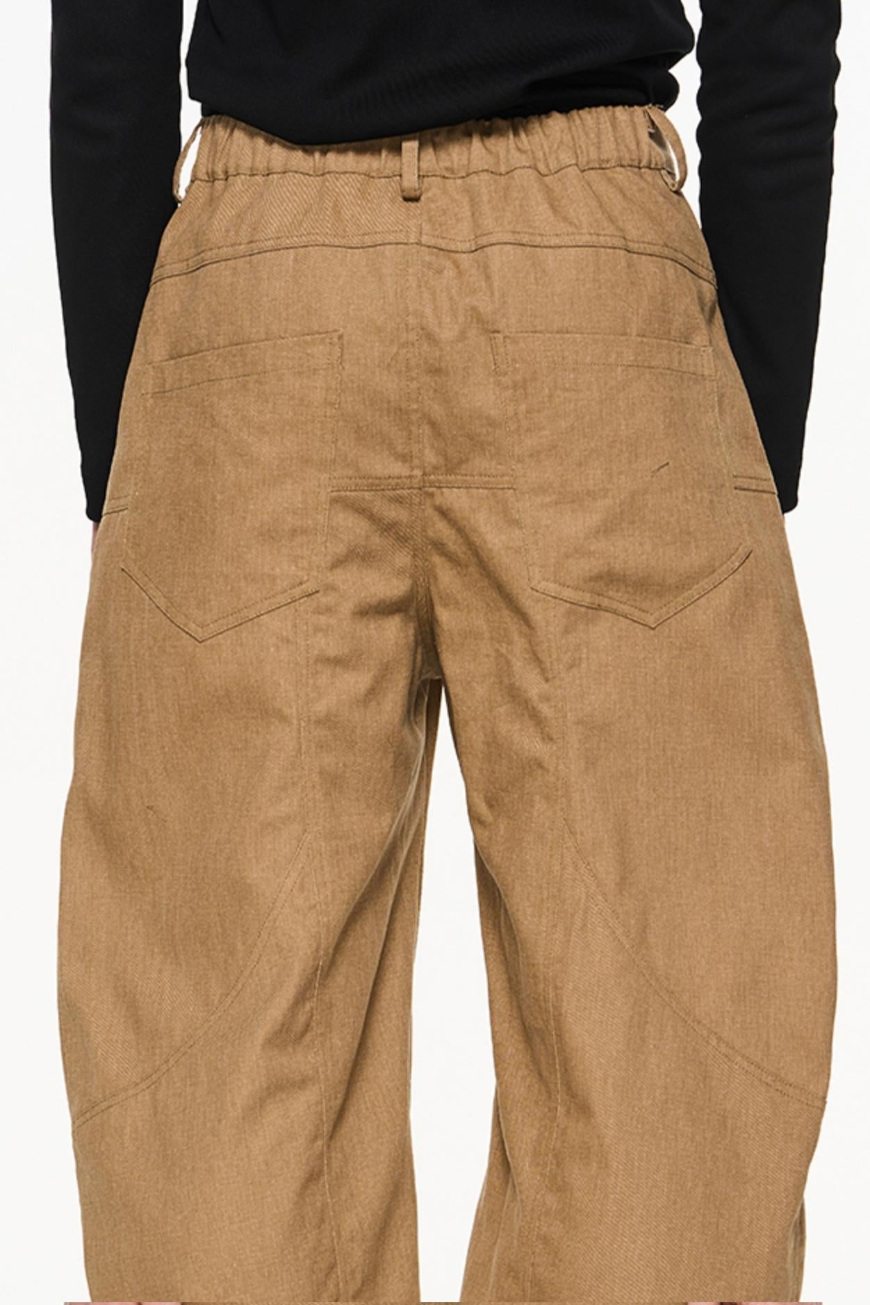 Cotton Loose Cargo Trousers