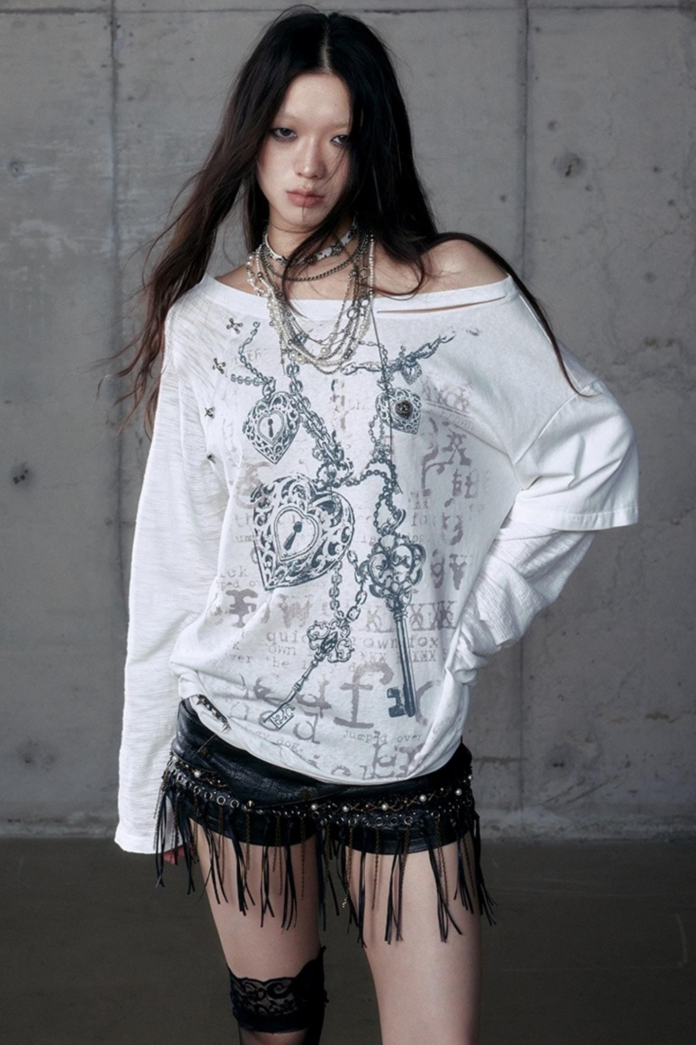 Wasteland Punk One-Shoulder T-Shirt