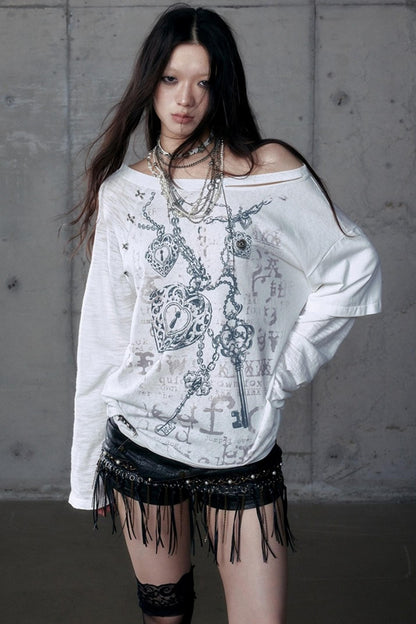 Wasteland Punk One-Shoulder T-Shirt