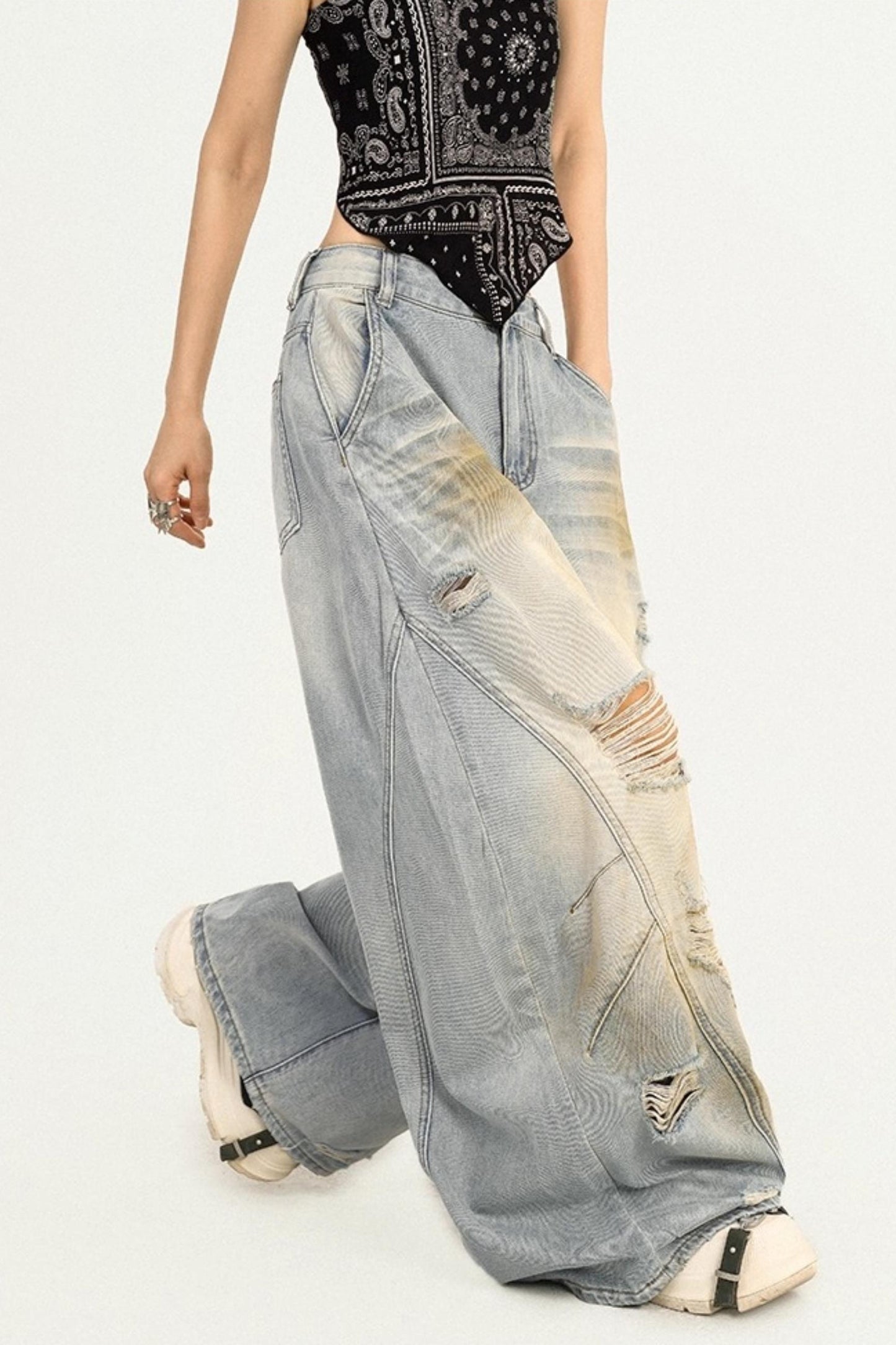 Cool American Punk Loose Jeans