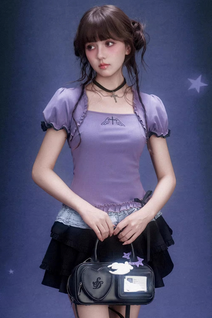 Pure Desire Purple Lace Top