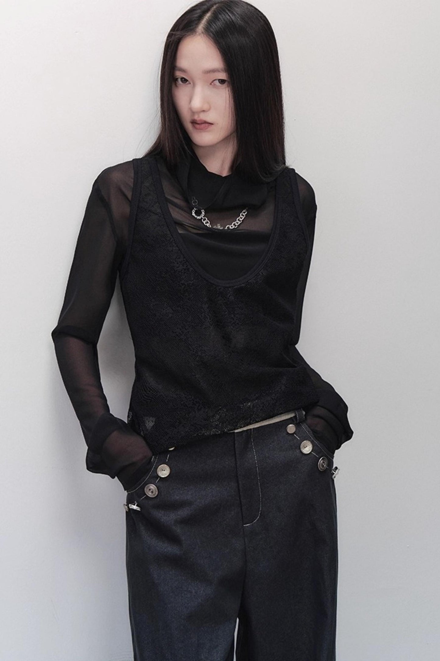 Lace Sleeveless Vest