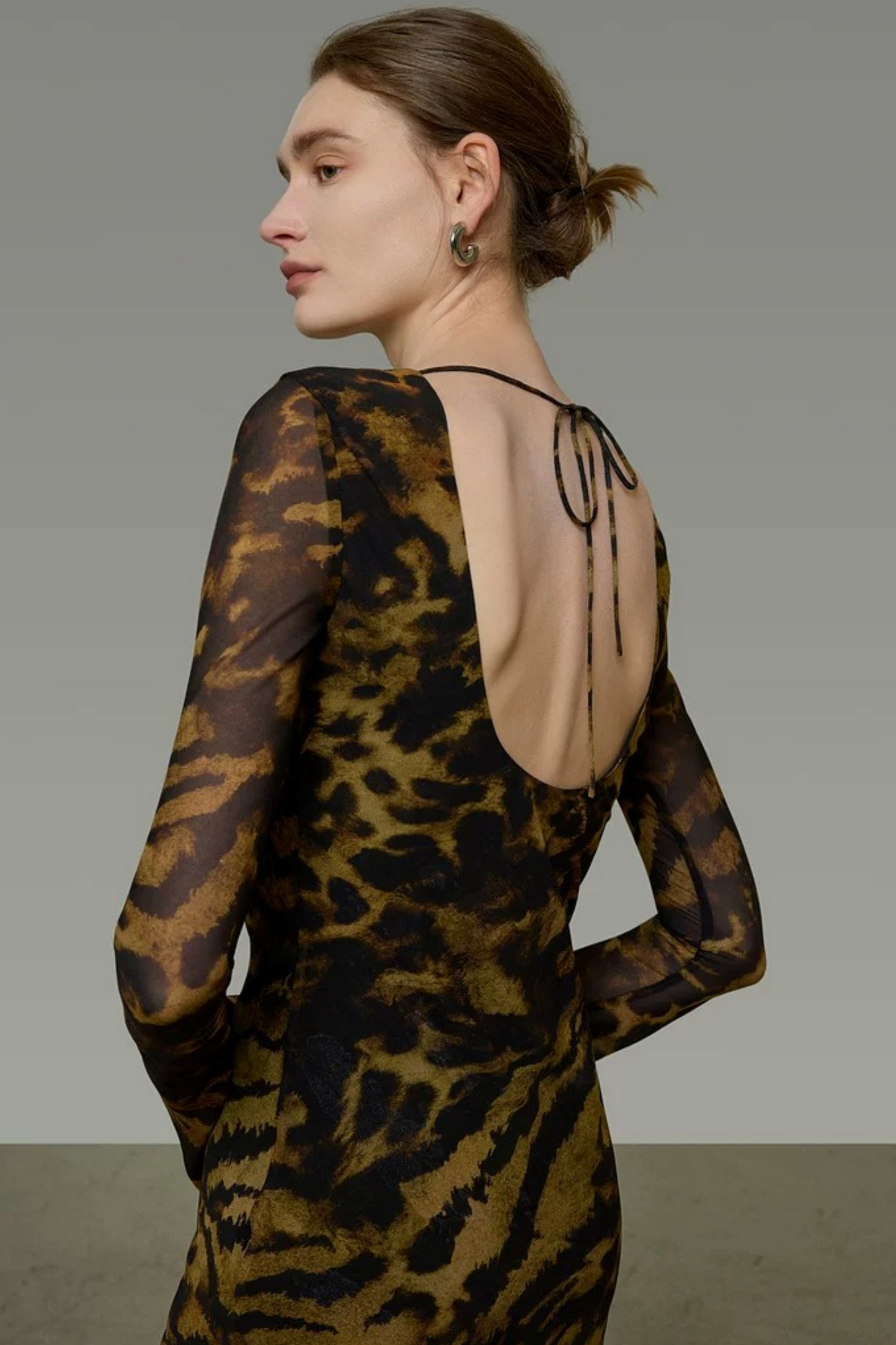Elegant Leopard Print Dress