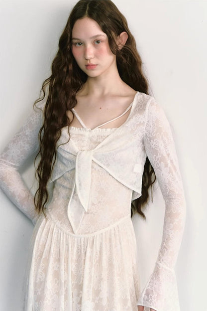 Lace Jacquard Dress Set-Up