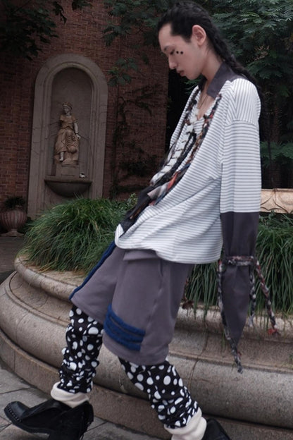 Multi-Tie Loose Long Sleeves Top