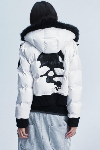 Detachable Hood Leather Jacket