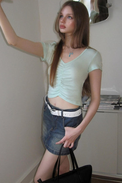 Vintage A-Line High-Waisted Slim Skirt