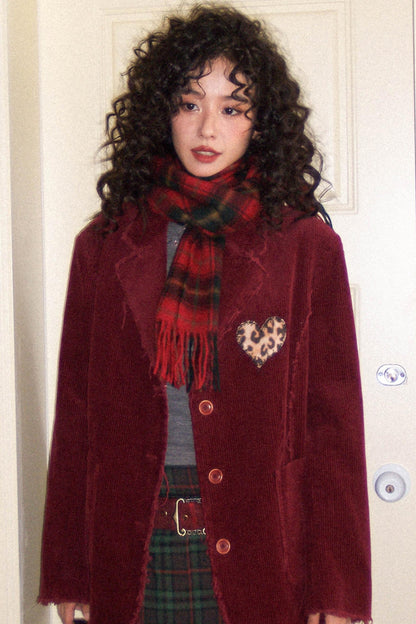 Heart Embroidered Royal Blazer