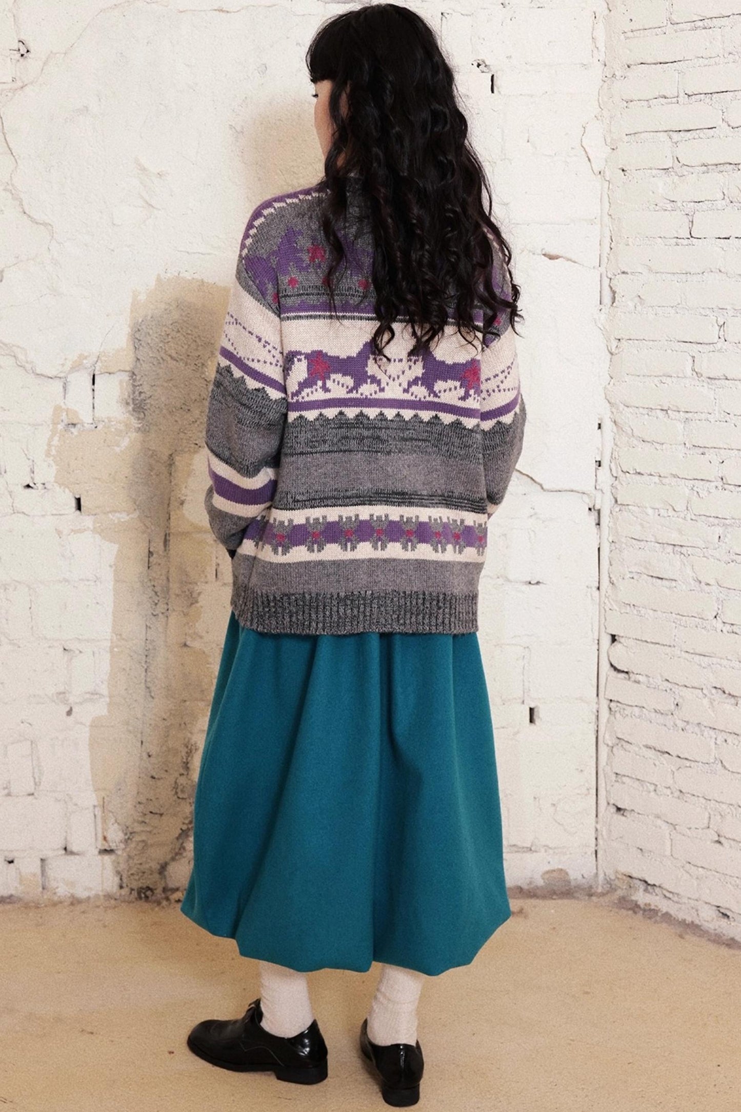 Fair Isle Retro Knit Sweater