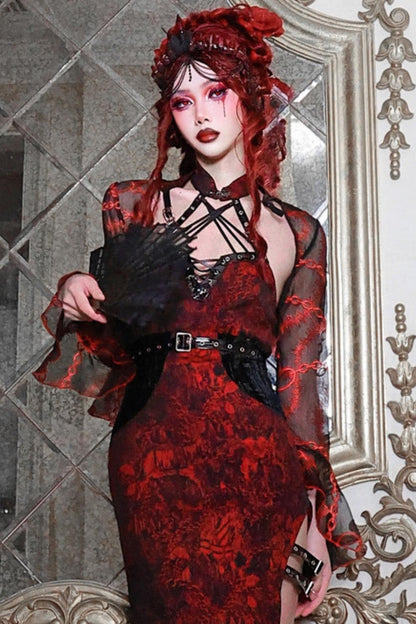 Gothic Chain Embroidery Silk Outer