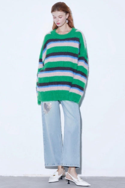 Retro Striped Winter Sweater