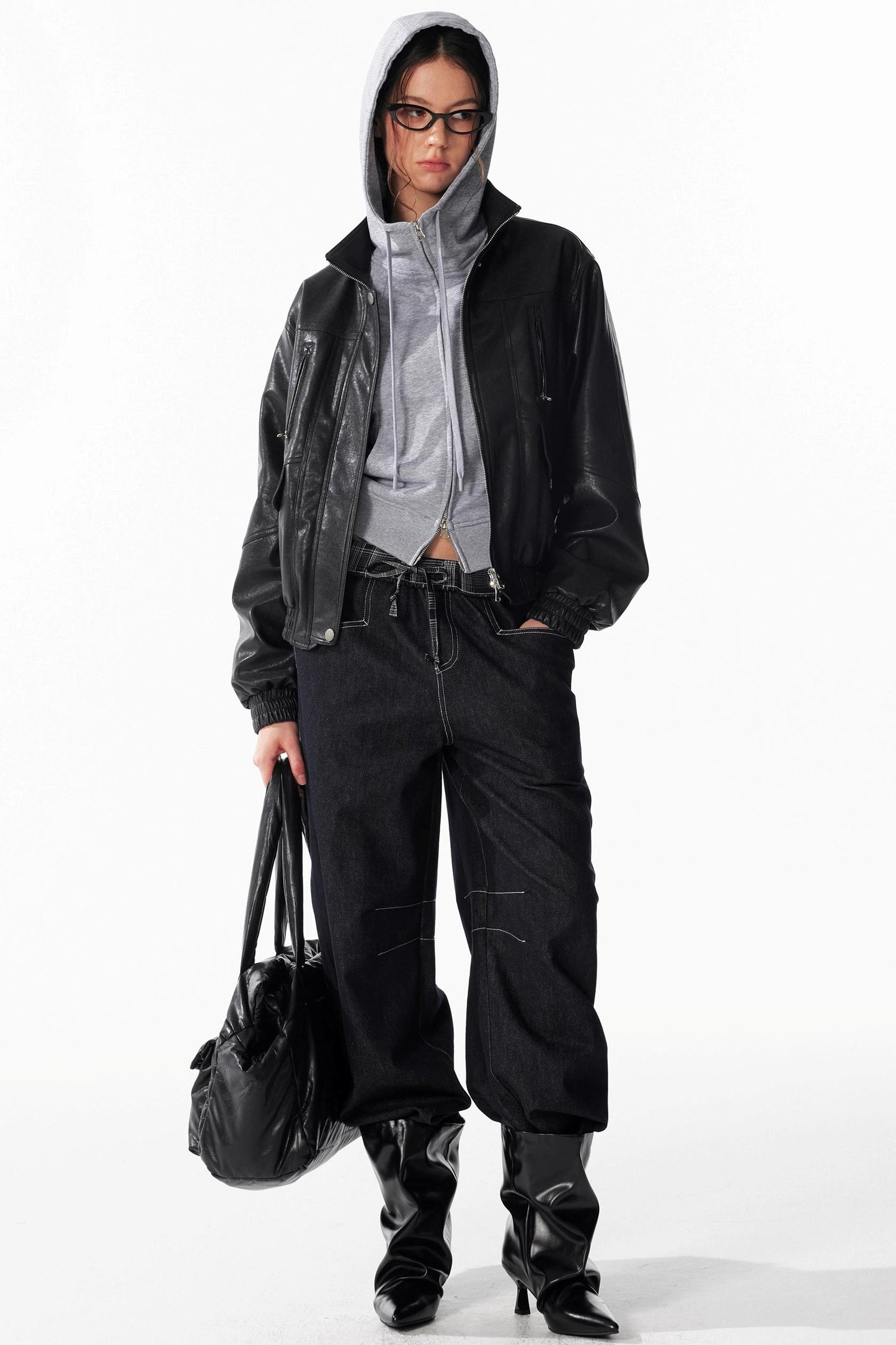 Vintage Texture Motorcycle Leather Jacket