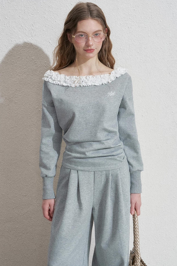 Empire Lace Top Two-Piece Set-Up