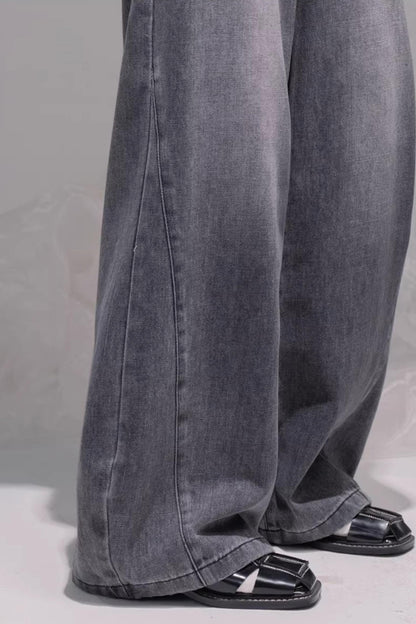 Ink Gray Distressed Jeans