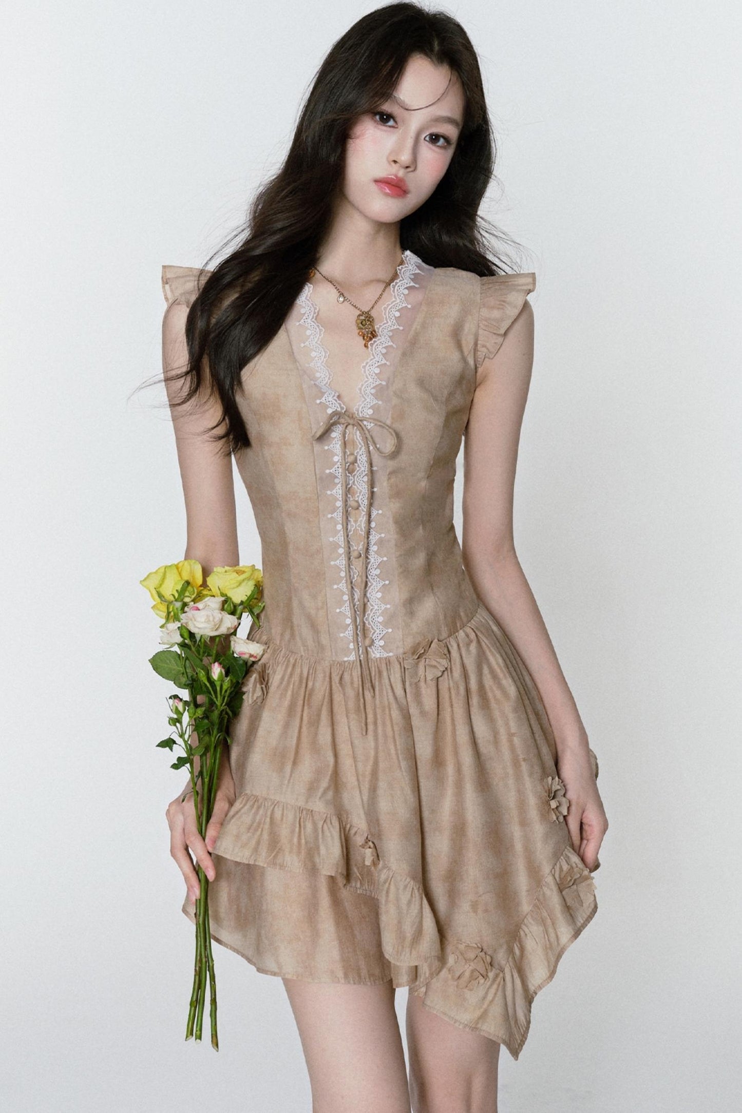 Dreams V-Neck Sleeve Dress