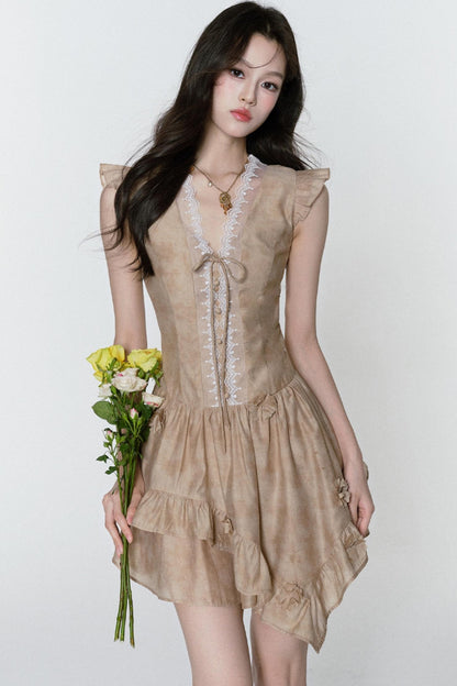 Dreams V-Neck Sleeve Dress