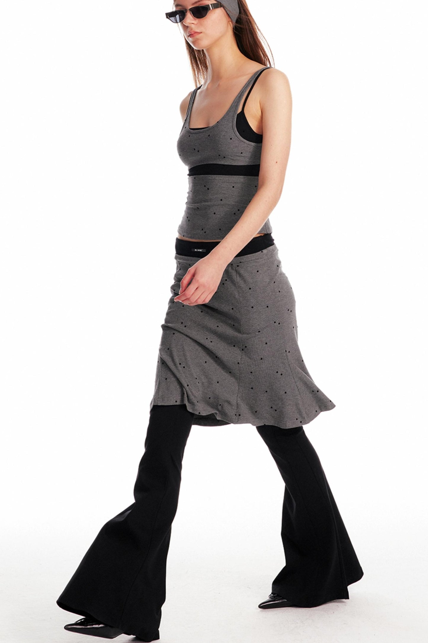 Summer Knit Suspender Skirt Set-Up