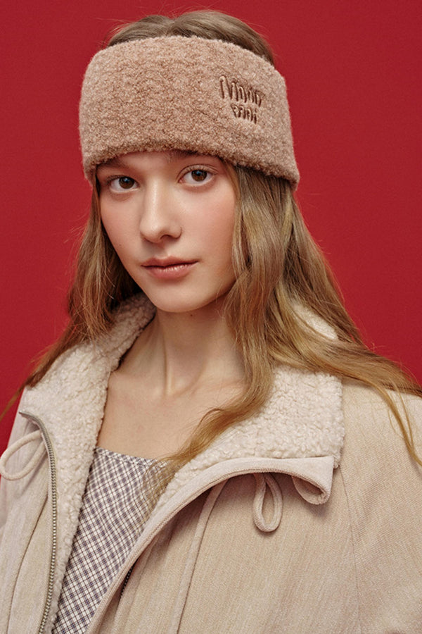 Letter Jacquard Wool Headband