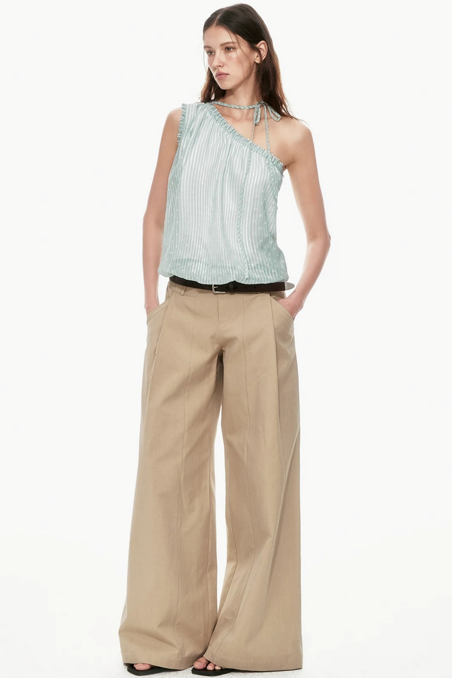 Mint Green Asymmetrical Top